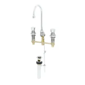 T&S B-2821 Medical Faucet, Concealed Body, 8 Inch Centers, Push Button Metering | AV3QZQ