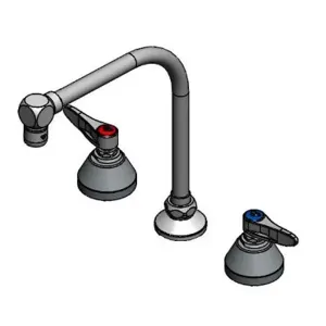 T&S B-2858 Lavatory Faucet, 8 Inch Concealed Body, High-Arc Gooseneck And 2.2 gpm Aerator | AV3RAU