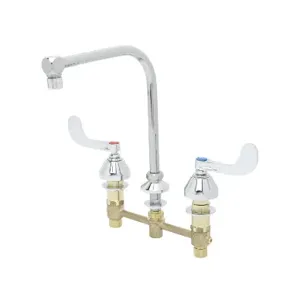 T&S B-2859 Lavatory Faucet, 8 Inch Concealed Body, High-Arc Gooseneck And 2.2 gpm Aerator | AV3RAV