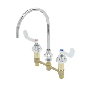 T&S B-2862-08-LF16 CWS Faucet, 8 Inch, 1.5 GPM Flow Disc, 4 Inch Wrist Handles, QT Eternas | AV3RAX