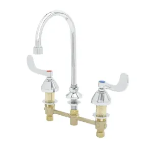 T&S B-2862-LF16-WH4 Faucet, 1.5 GPM Flow Disc, 4 Inch Wrist-Action Handles, QT-Eternas | AV3RAZ