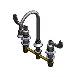 T&S B-2865-04-WA Medical Faucet, Deck Mt., 8 Inch Centers, Metering, Gooseneck | AV3RBK