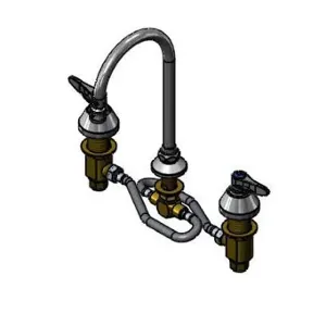 T&S B-2865-05-XACRL Medical Faucet, 12 Inch Flex Lines, Ceramas, Swivel/Rigid GN, 2.2 GPM Aerator | AV3RBT