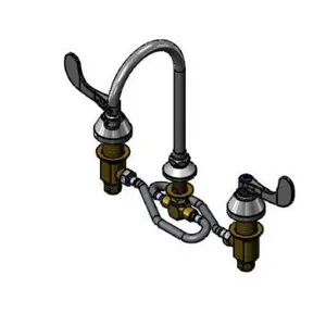 T&S B-2865-05CRV05 Medical Faucet, 12 Inch Flex Lines, Ceramas, Swivel/Rigid GN | CE6AAW