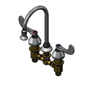 T&S B-2865-06 Medical Faucet, Deck Mt., 6 Inch Centers, Rigid/Swivel GN, With Rosespray | AV3RBV