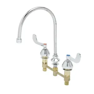 T&S B-2866-01QT-VRF Medical Faucet, 8 Inch, 1/4 Turn Eternas, Swivel/Rigid Gooseneck, 2.2 GPM | AV3RCA