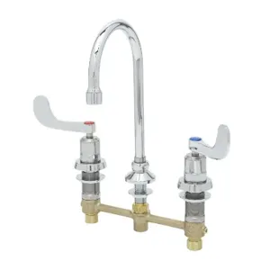 T&S B-2866-05-WA Medical Faucet, 8 Inch Centers, Swivel Gooseneck, Metering, Non-Splash Aerator | AV3RCW