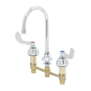 T&S B-2866-05CR-WS Medical Faucet, 8 Inch, Deck Mt., 1.5 GPM Aerator, Gooseneck | CE6ABE