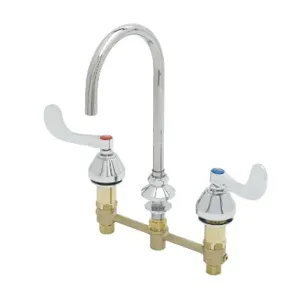 T&S B-2866-05FC-CR Medical Faucet, 8 Inch Centers, 1.5 gpm Flow Control, Plain-End Gooseneck | AV3RDA