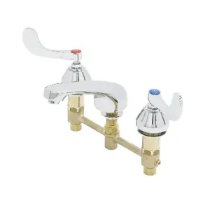 T&S B-2990-WH4-VF22 Lavatory Faucet, Concealed Body, 8 Inch Centers, Cast Spout, 4 Inch Wrist | AV3RFG