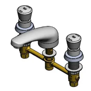 T&S B-2991-WS Lavatory Faucet, Push Button Self Closing Cartridges, 8 Inch Center | AV3RFT