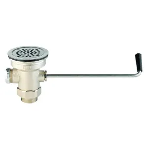 T&S B-3940-XL Waste Drain Valve, Long Twist Handle, 3 Inch x 2 Inch And 1-1/2 Inch Adapter | AV3RHT