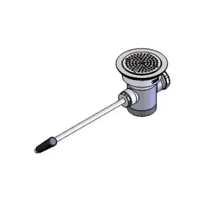 T&S B-3952-VR Waste Drain Valve, Twist Handle, 3-1/2 Inch x 2 Inch, VR Flat Strainer | AV3RJT