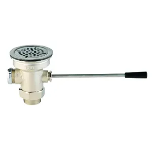 T&S B-3960 Waste Drain Valve, Lever Handle, 3 Inch x 2 Inch And 1-1/2 Inch Adapter | AV3RJW