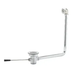 T&S B-3962-01-XS Waste Drain Valve, Short Lever Handle, 3 Inch x 2 Inch, With Overflow | AV3RKC