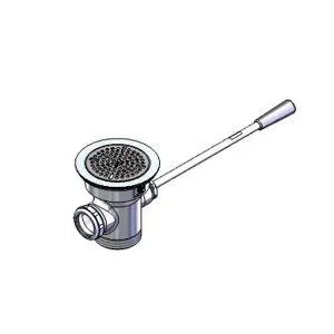 T&S B-3972-VR Waste Drain Valve, Lever Handle, 3-1/2 Inch x 2 Inch, VR Flat Strainer | AV3RKQ