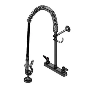 T&S B-5120-B-16R Pre-Rinse Faucet Unit, 8 Inch Deck Mount, Eternas, With Spring Checks | CE6ACR