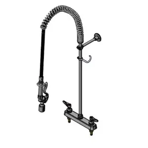 T&S B-5120-BJ Pre-Rinse Faucet Unit, 8 Inch Deck Mount, With Eterna, And Wall Bracket | CE6ACU