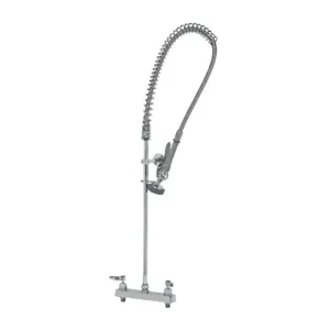 T&S B-5120-CR-B Pre-Rinse Faucet unit, 8 Inch, Deck Mt., With Cerama, And Wall Bracket | CE6ACV