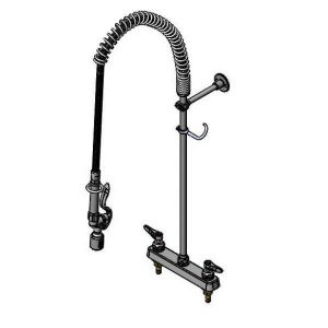 T&S B-5120-CR-BJ Pre-Rinse Faucet unit, 8 Inch, Deck Mt., With Cerama, And Wall Bracket | CE6ACY