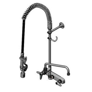 T&S B-5125-12-CRBJ Pre-Rinse Faucet Unit, 8 Inch, Wall Mount, With Cerama | CE6ADG
