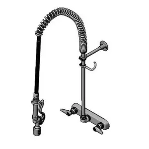 T&S B-5125-BJ Pre-Rinse Faucet Unit, 8 Inch, Wall Mt., With Eterna, And Wall Bracket | CE6ADJ