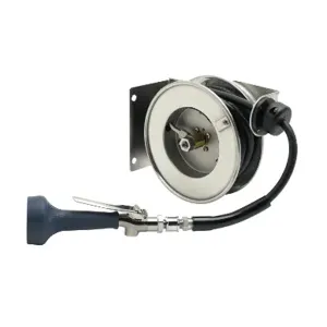 T&S B-7102-08M Hose Reel, Open, Stainless Steel, 3/8 Inch ID x 12 Feet Hose, Spray Valve | AV3RMA