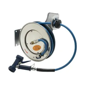 T&S B-7132-02 Hose Reel, Open, Stainless Steel, 3/8 Inch x 35 Feet Hose | AV3RMW