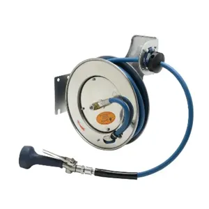 T&S B-7132-08H Hose Reel, 3/8 Inch ID x 35 Feet Hose, Open SS, High Flow Spray Valve | AV3RMY