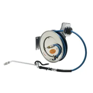 T&S B-7132-10 Hose Reel, Stainless Steel, 3/8 Inch x 35 Feet, With Extended Spray Wand | AV3RNA