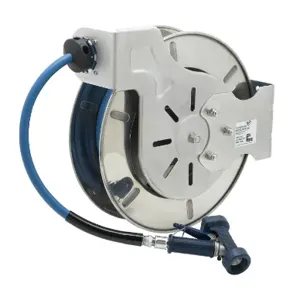 T&S B-7133-03 Hose Reel, Open, Stainless Steel, 1/2 Inch x 35 Feet Hose | AV3RNE