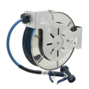 T&S B-7133-05 Hose Reel, Open, Stainless Steel, 1/2 Inch x 35 Feet Hose | AV3RNG