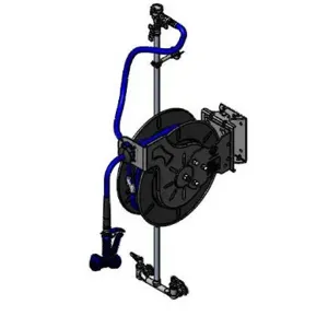 T&S B-7143-U06WS2C Hose Reel System, 1/2 Inch ID x 50 Feet Open SS Hose Reel, MV Water Gun | CE6AED