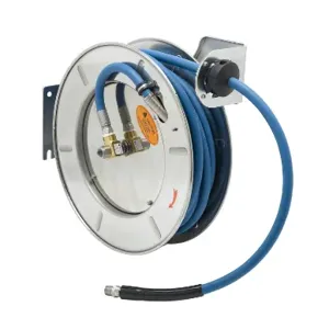 T&S B-7143 Hose Reel, Open, Stainless Steel, 1/2 Inch x 50 Feet Hose | AV3RPA