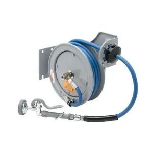 T&S B-7212-01M Hose Reel, Open, Epoxy Coated, 3/8 Inch x 15 Feet, Spray Valve | AV3RPN