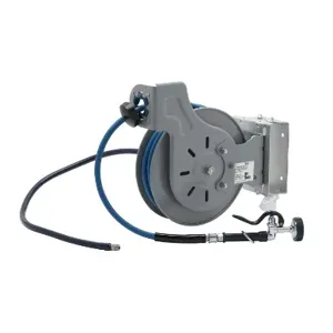 T&S B-7232-01-ESB48 Hose Reel, Epoxy Coated, 3/8 Inch x 35 Feet, 48 Inch Flexible Water Hose | CE6AEQ