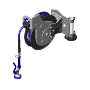 T&S B-7232-01-STB Hose Reel, Coated, 3/8 Inch x 35 Feet, With Table Leg Swing Bracket | CE6AET