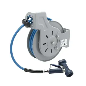 T&S B-7232-02 Hose Reel, Open, 35 FeetHose, 3/8 Inch ID With Rear Trigger Water Gun | AV3RQL