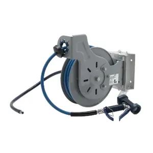 T&S B-7232-05-ESB36 Hose Reel, 3/8 Inch x 35 Feet, 36 Inch Flexible Water Hose, SS Swing Bracket | CE6AEU