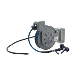 T&S B-7232-05-ESB48 Hose Reel, 3/8 Inch x 35 Feet, 48 Inch Flexible Water Hose, SS Swing Bracket | CE6AEV