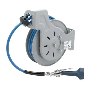 T&S B-7232-08H Hose Reel, Open, 3/8 Inch, 35Ft, Epoxy Coated Steel, Hi-Flow Spray Valve | AV3RQN