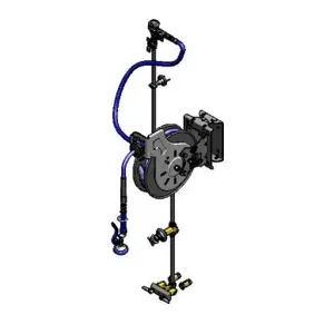 T&S B-7232-U01WS3 Hose Reel System, 3/8 Inch ID x 35 Feet Open Hose Reel, Vacuum Breaker | CE6AEY