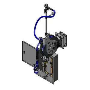 T&S B-7232-U01WS5 Hose Reel System, 35 Feet Open Hose Reel, With Control Valve And Temp Gauge | CE6AFA