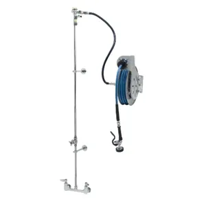 T&S B-7232-U01XS1E Hose Reel System, 3/8 Inch ID x 35 Feet Open Hose Reel, Vacuum Breaker | CE6AFB