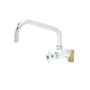 T&S BF-0299-10 Single Wall Mount Faucet, 10 Inch Swing Nozzle, Street Elbow | AV4AMJ