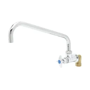 T&S BF-0299-14 Single Wall Mount Faucet, 14 Inch Swing Nozzle, Street Elbow | AV4AML