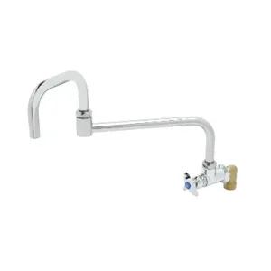 T&S BF-0299-18DJ Single Wall Mount Faucet, 18 Inch Double-Joint Swing Nozzle, Street Elbow | AV4AMP