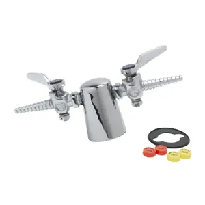 T&S BL-4203-02 Lab Turret, Tapered, 2 180 Degree Hose Cocks, Vandal Resistant Mounting Pin | AV4BBA