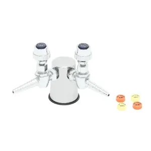 T&S BL-4210-0 Tapered Lab Turret, With 2 90Deg Needle HoseCocks | AV4BBC