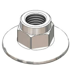 T&S BL-4250-06 Lab Panel Flange With 1/2 Inch NPT Female Inlet and 3/8 Inch IPS Female Outlet | AV4BBL